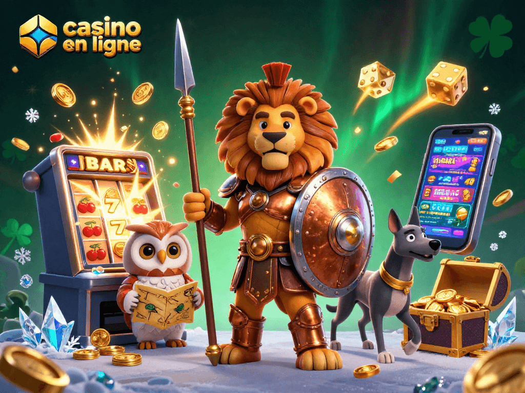 Gagnez des jackpots avec le meilleur casino en ligne dans une illustration captivante.