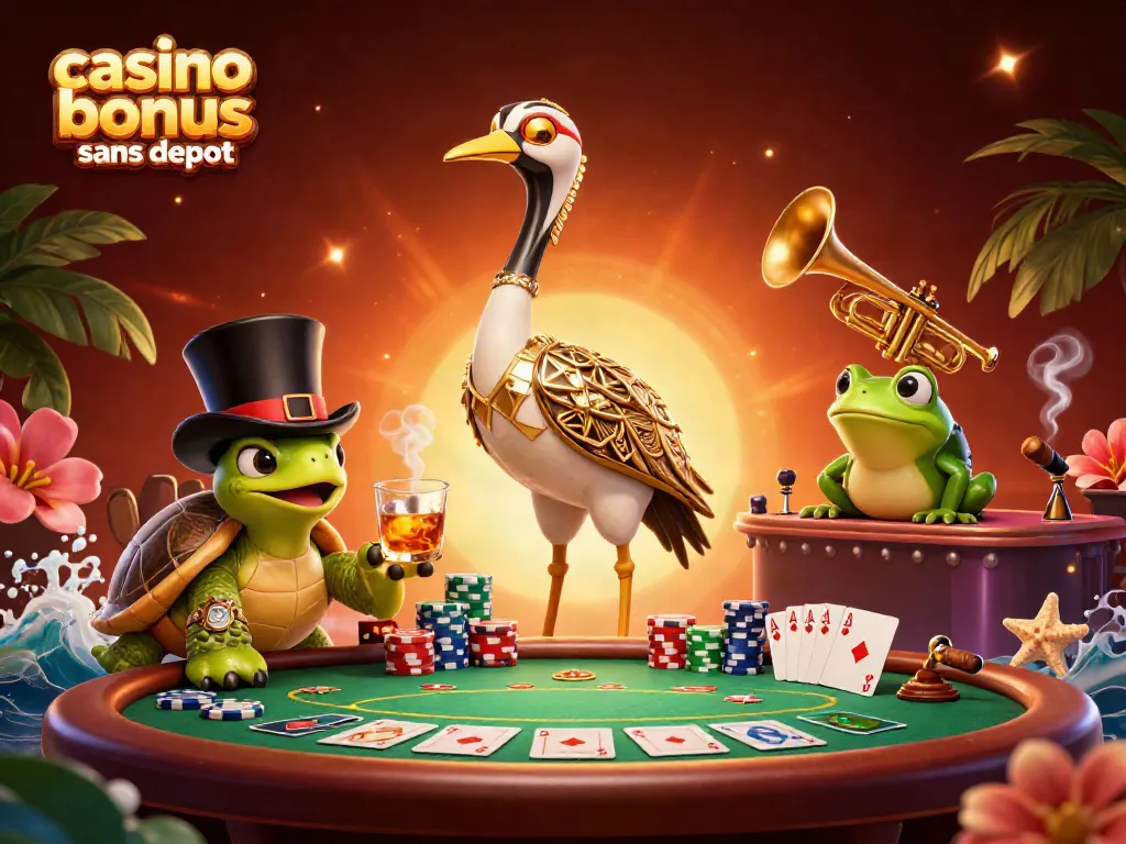 Découvrez les meilleurs casinos sans dépôt avec un bonus exclusif dans cette illustration ludique.